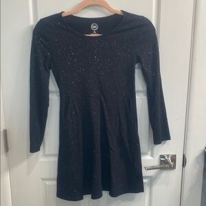 Wonder Nation Black Sparkle Kids Casual Dress